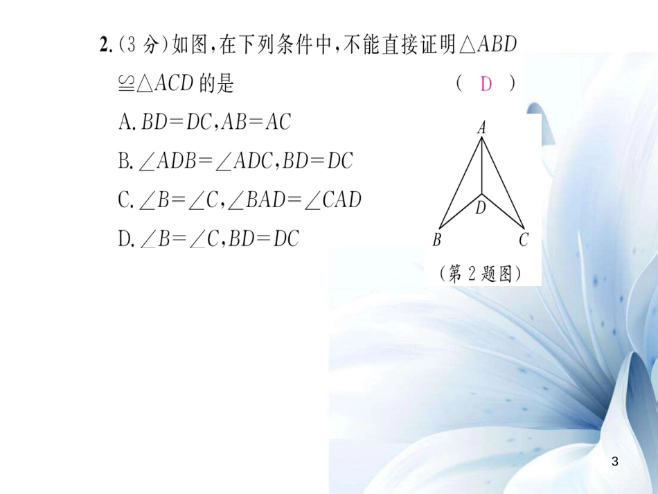 八年级数学上册 第2章 三角形双休作业六课件 （新版）湘教版[共20页]_第3页