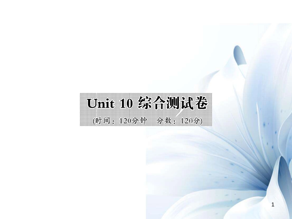 八年级英语上册 Unit 10 If you go to the party，you ll have a great time综合测试卷课件 （新版）人教新目标版[23页]_第1页