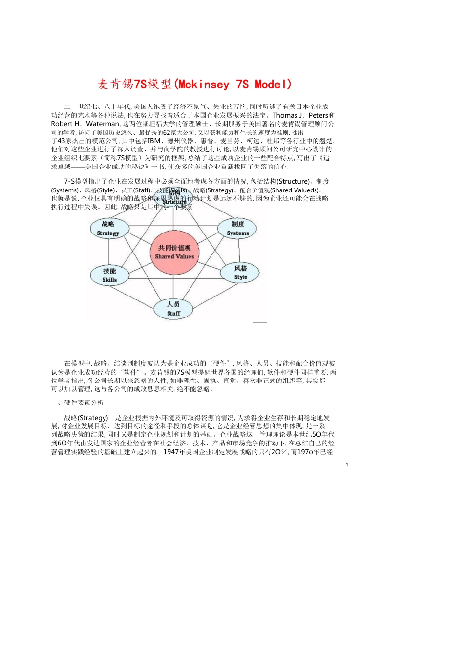 麦肯锡7S模型_Mckinsey 7S Model_[共5页]_第1页