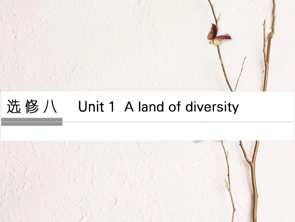 （全国）高考英语一轮复习 Unit 1 A land of diversity课件 新人教选修8_第1页