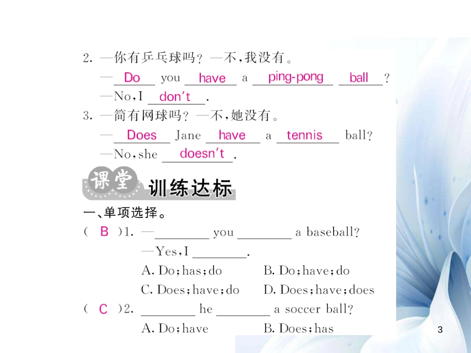 七年级英语上册 Unit 5 Do you have a soccer ball（第1课时）课件 （新版）人教新目标版[共7页]_第3页