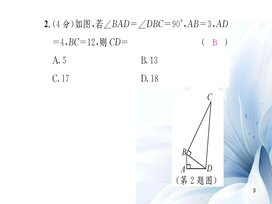 八年级数学上册 第一章 勾股定理双休作业一课件 （新版）北师大版[共20页]_第3页