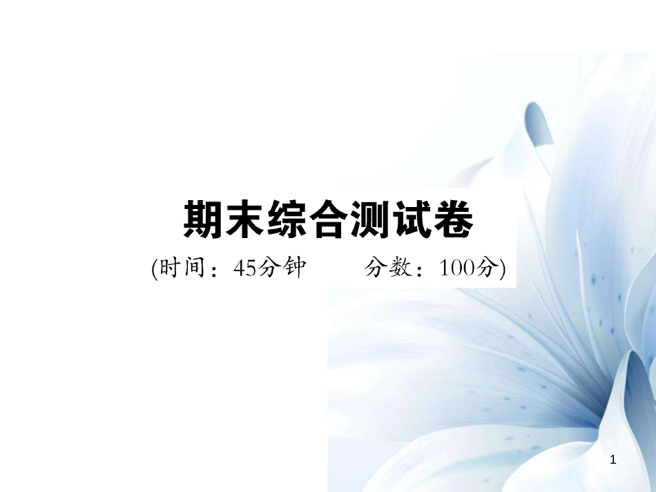 九年级化学上册 期末综合测试卷课件 （新版）鲁教版[16页]_第1页