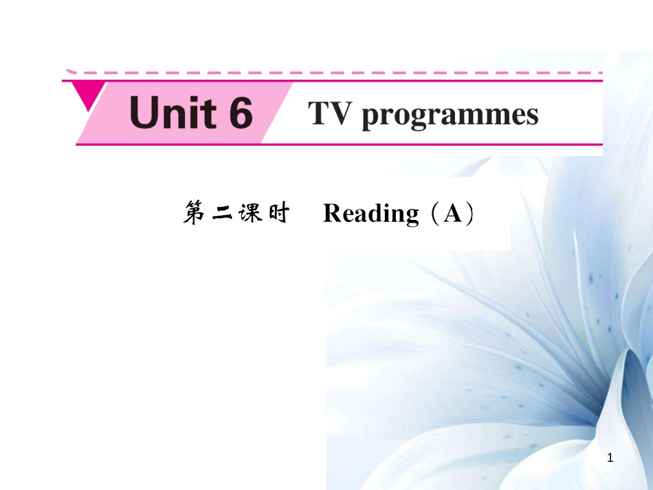 九年级英语上册 Unit 6 TV programmes（第2课时）课件 （新版）牛津版[共5页]_第1页