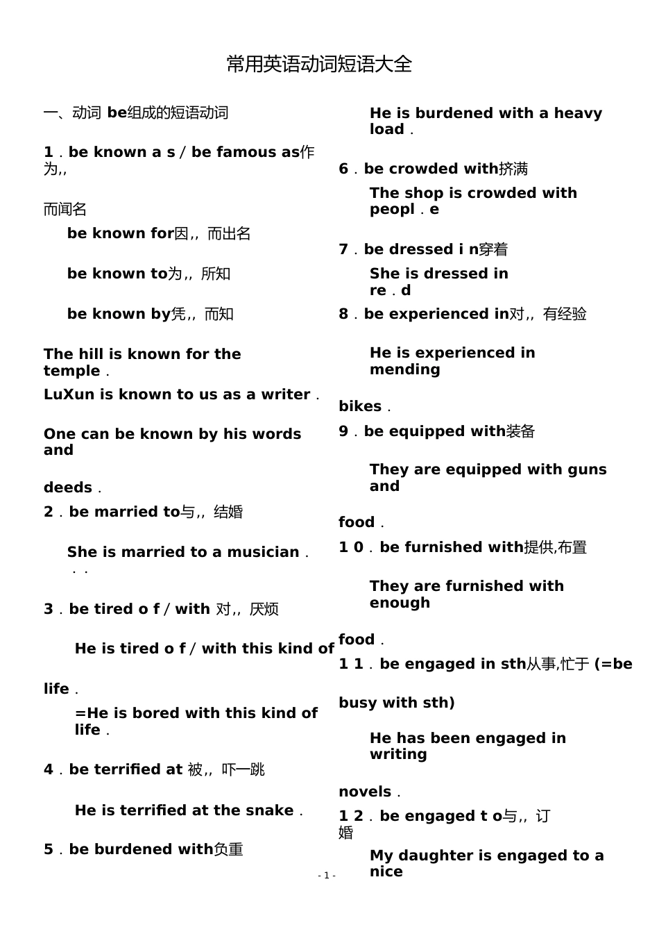 常见常用英语动词短语大全[共60页]_第1页