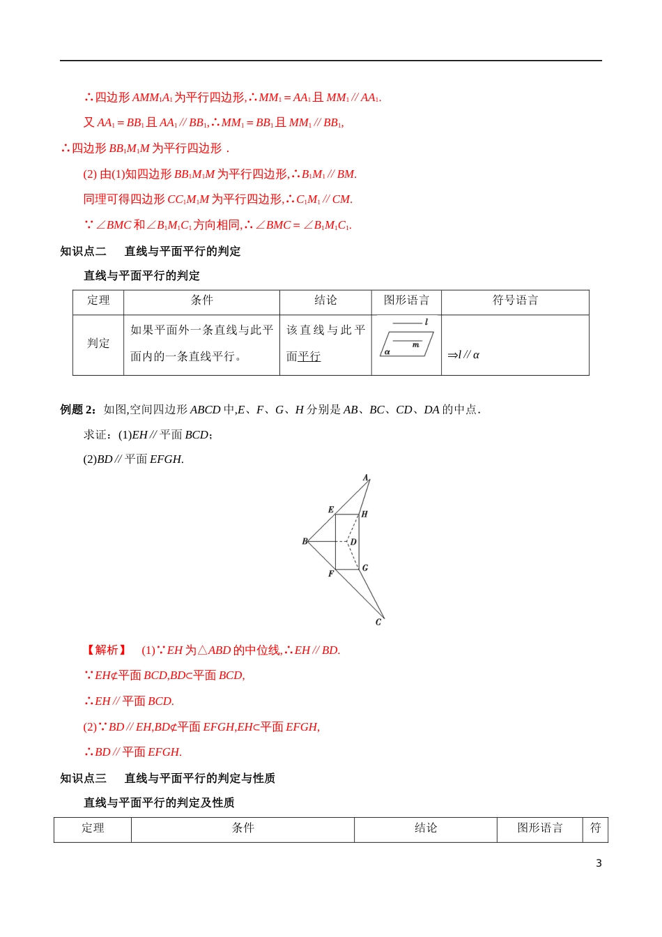 专题12 空间直线、平面的平行（知识精讲）（解析版）_第3页