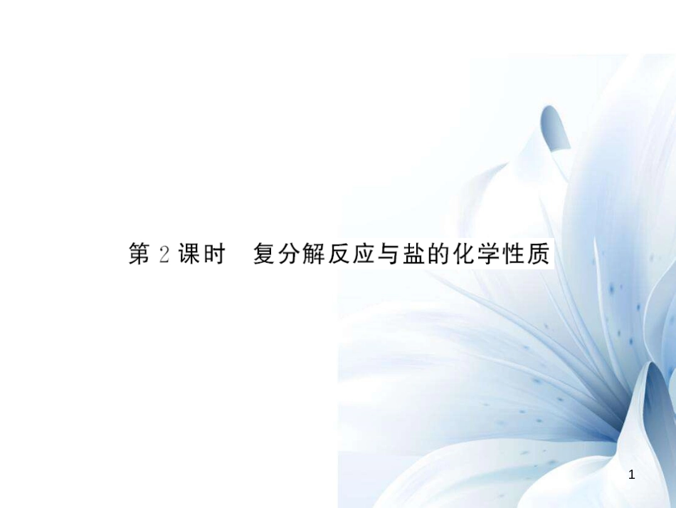 九年级化学下册 第11单元 盐 化肥 课题1 第2课时 复分解反应与盐的化学性质课件 （新版）新人教版[13页]_第1页