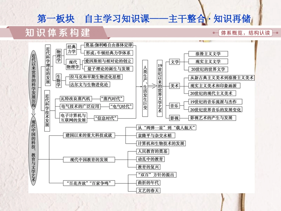 （全国通用）高考历史一轮复习 专题十五 近现代中外科技与文化专题整合提升课件_第2页