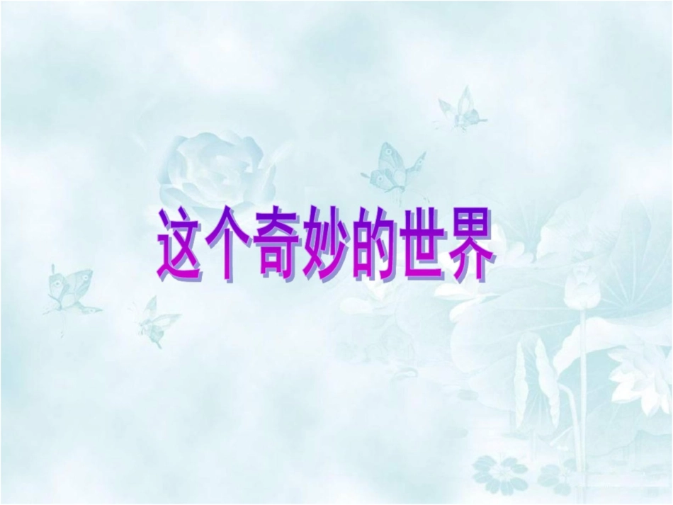 《这个奇妙的世界》课件解读_第1页