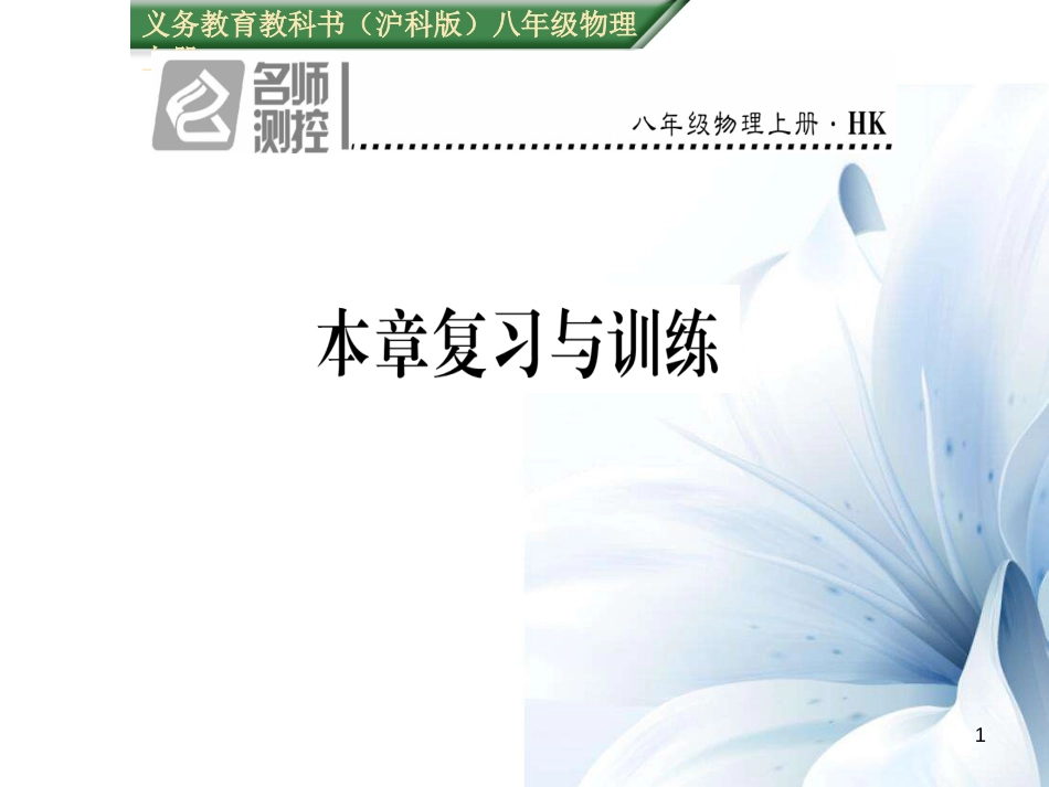 八年级物理全册 第6章 熟悉而陌生的力复习与训练课件 （新版）沪科版[共22页]_第1页