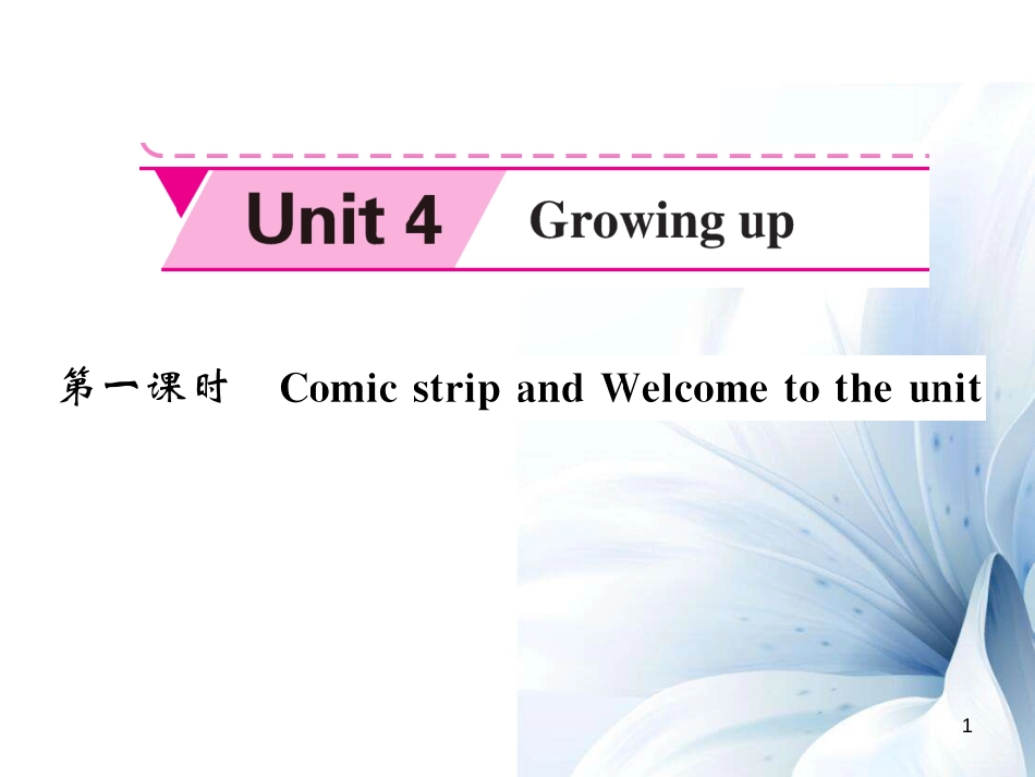 九年级英语上册 Unit 4 Growing up（第1课时）课件 （新版）牛津版[共4页]_第1页