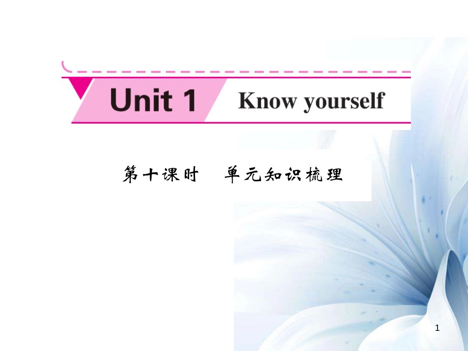 九年级英语上册 Unit 1 Know yourself（第10课时）课件 （新版）牛津版[共8页]_第1页