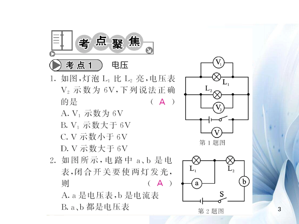 九年级物理全册 第16章 电压和电阻章末复习课件 （新版）新人教版[15页]_第3页