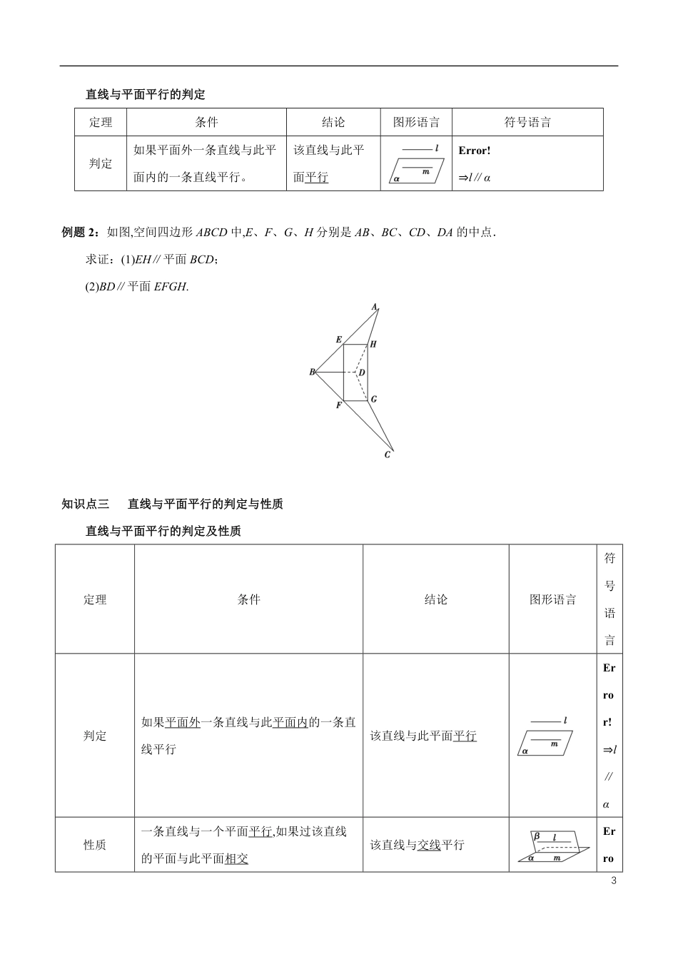 专题12 空间直线、平面的平行（知识精讲）（原卷版）_第3页