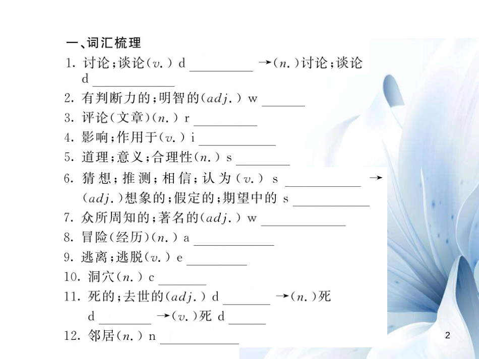 九年级英语上册 Module 7 Great books基础梳理课件 （新版）外研版[共8页]_第2页