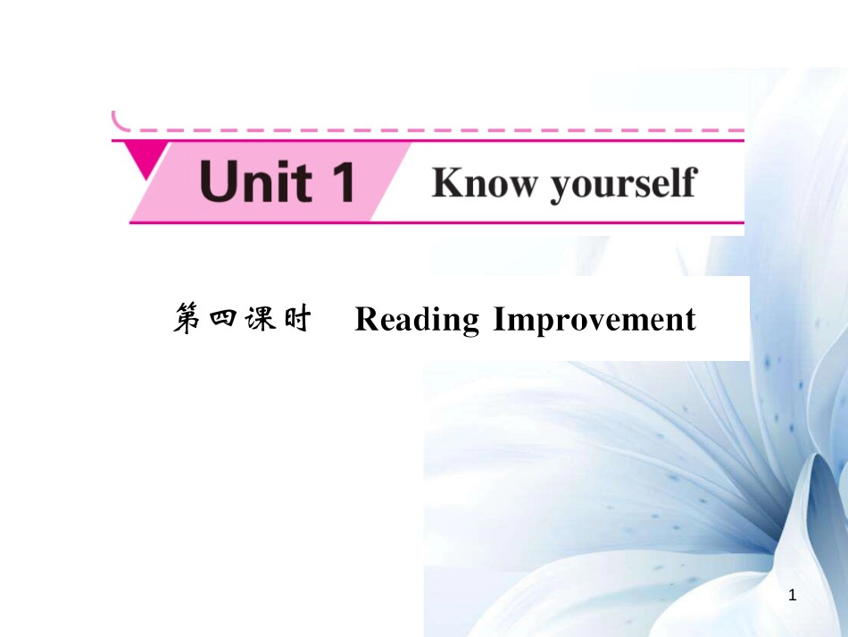 九年级英语上册 Unit 1 Know yourself（第4课时）课件 （新版）牛津版[共8页]_第1页