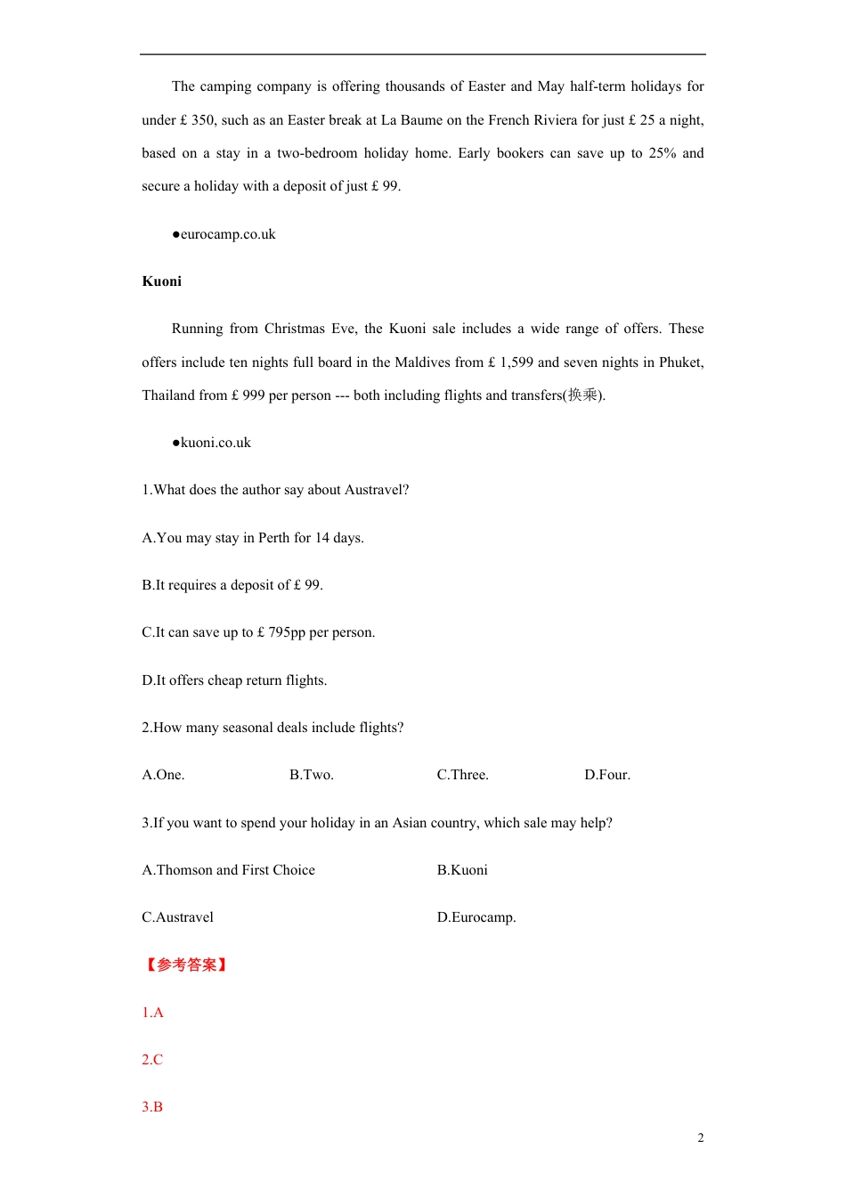 2021学年高考英语上学期期中测试卷（新高考卷）01（解析版）_第2页