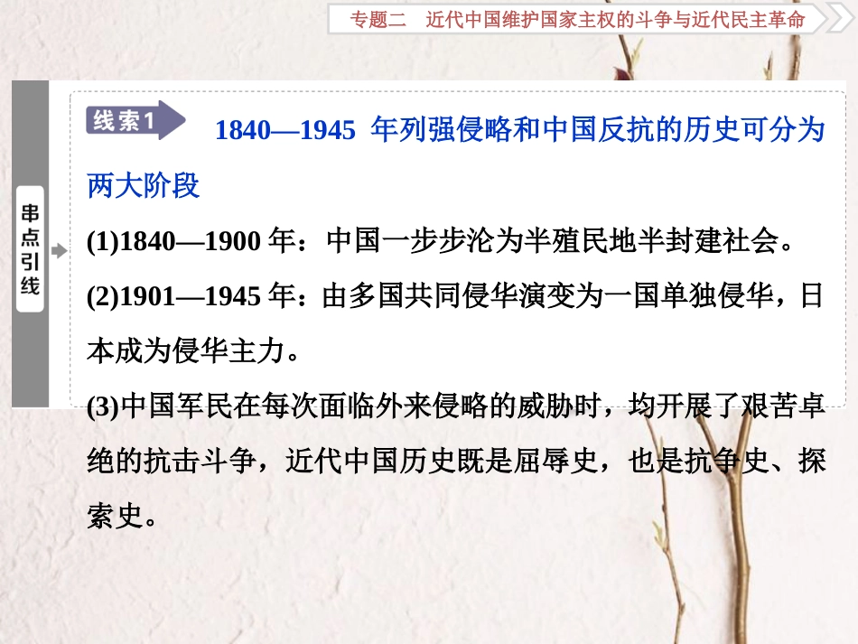 （全国通用）高考历史一轮复习 专题二 近代中国维护国家主权的斗争与近代民主革命 第5讲 列强入侵、民族危机和维护国家主权的斗争课件_第3页