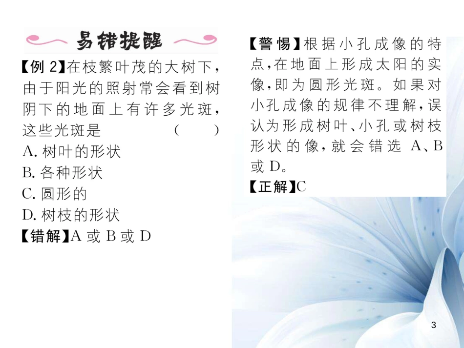 八年级物理上册 4.1 光的直线传播作业课件 （新版）新人教版[共14页]_第3页