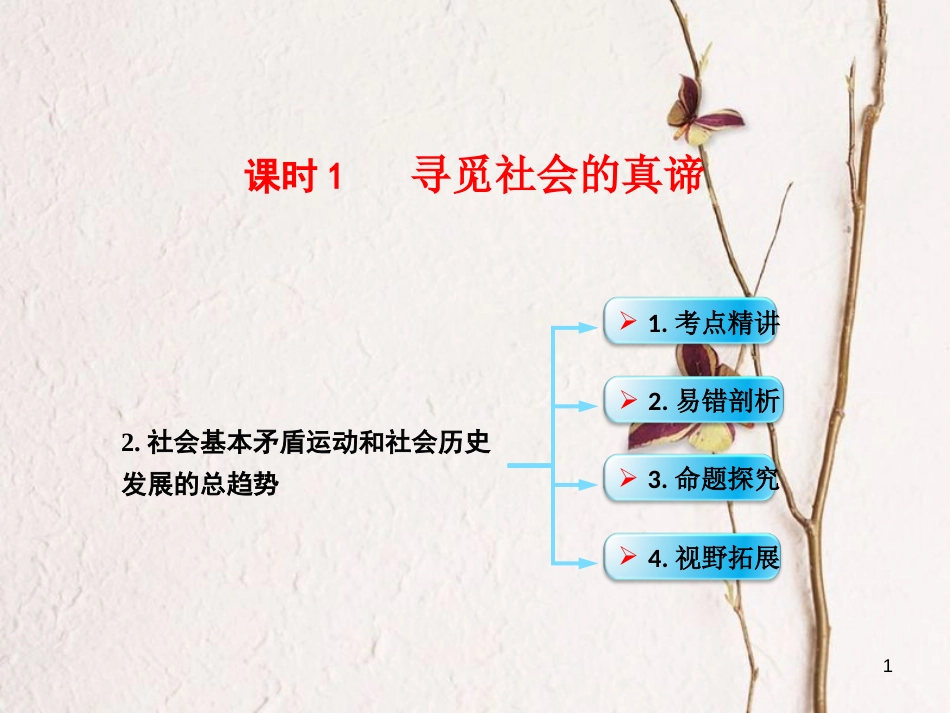 （全国通用Ⅱ）高考政治一轮复习 考点专题 模块4 单元16 课时1 寻觅社会的真谛考点二 社会基本矛盾运动和社会历史发展的总趋势课件_第1页