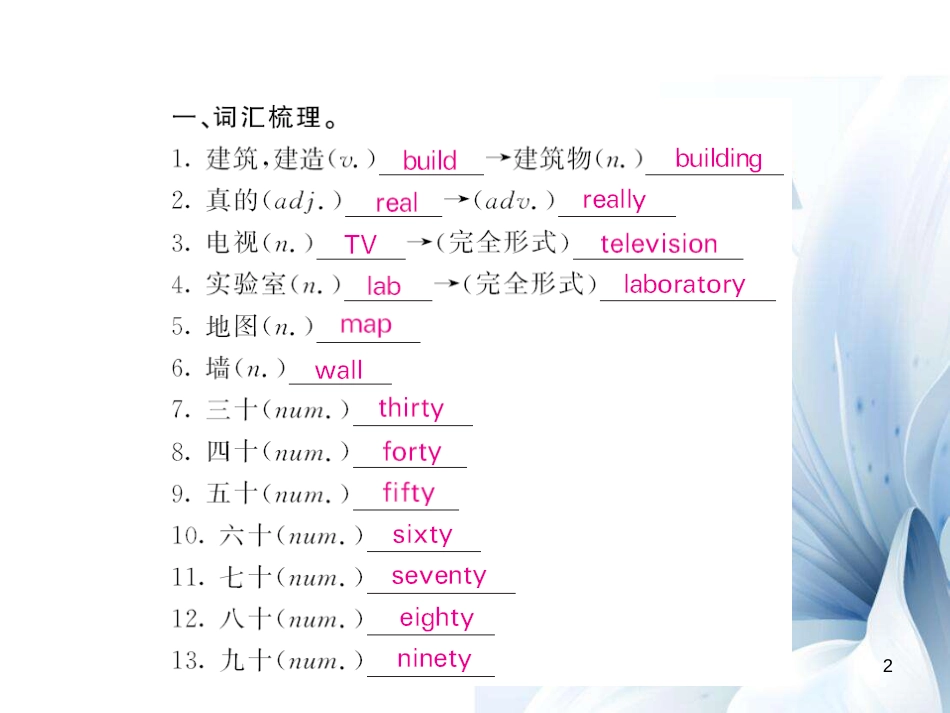 七年级英语上册 Module 3 My school基础梳理课件 （新版）外研版[共7页]_第2页