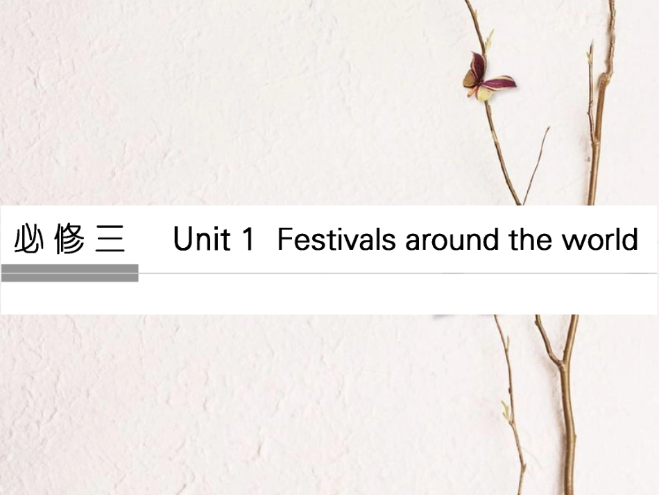 （全国）高考英语一轮复习 Unit 1 Festivals around the world 课件 新人教必修3_第1页