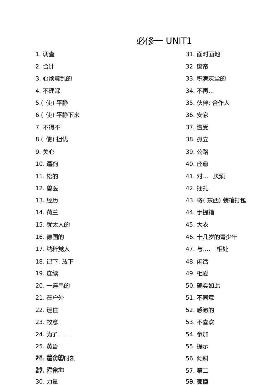 高一英语必修一单词[共14页]_第1页