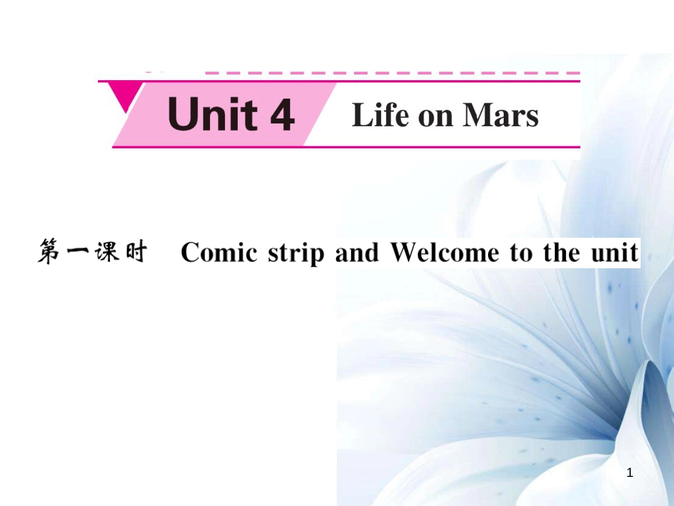 九年级英语下册 Unit 4 Life on Mars（第1课时）课件 （新版）牛津版[共5页]_第1页