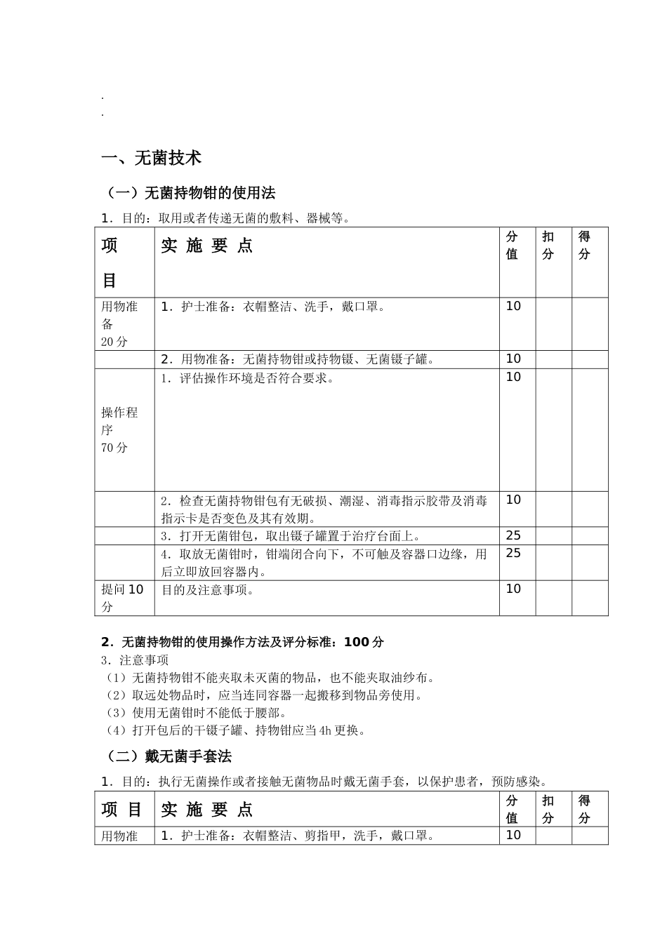 卫生部十五项护理操作标准[共37页]_第1页