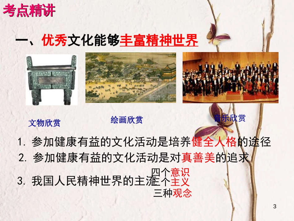 （全国通用Ⅱ）高考政治一轮复习 考点专题 模块4 单元9 课时2 文化对人的影响 考点二 文化塑造人生课件_第3页