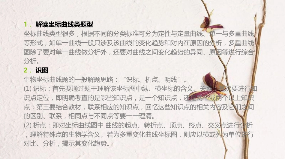 （全国）高考生物一轮复习（基础知识巩固+考点互动探究+考例考法直击+教师备用习题）题型专题3 坐标图类课件_第2页