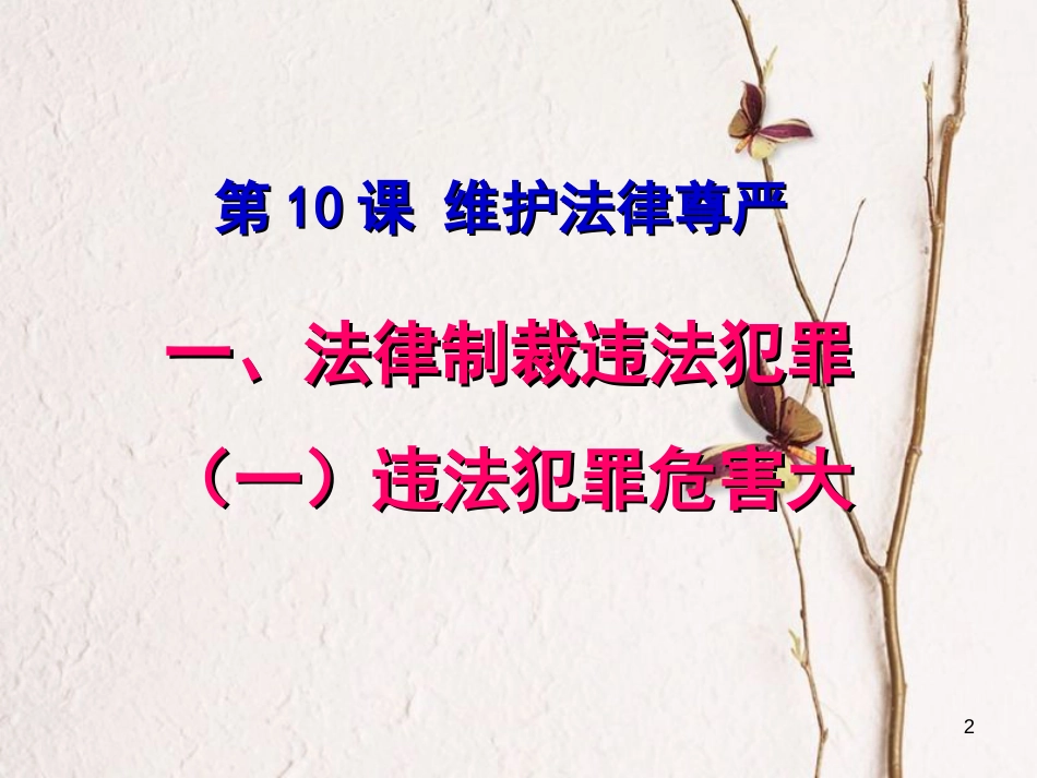 七年级道德与法治上册 第五单元 走近法律 与法同行 第十课 维护法律尊严 第1框 法律制裁违法犯罪课件 鲁人版六三制[共11页]_第2页