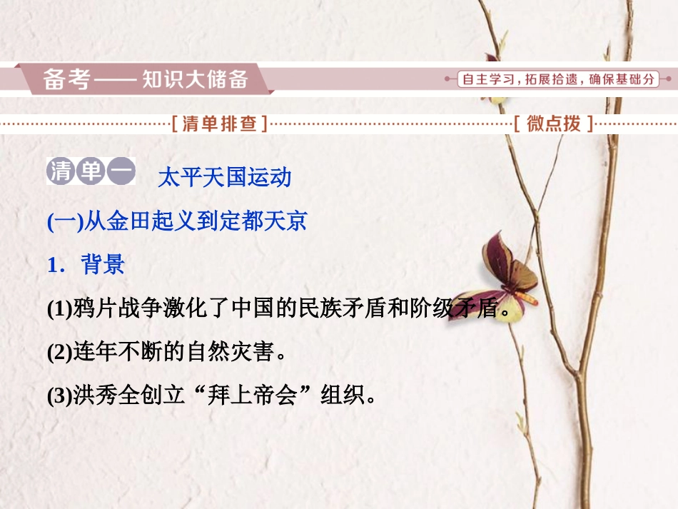 （全国通用）高考历史一轮复习 专题二 近代中国维护国家主权的斗争与近代民主革命 第6讲 太平天国运动和辛亥革命课件_第2页