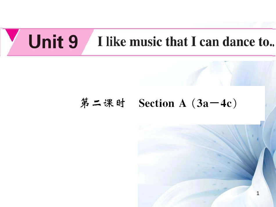 九年级英语全册 Unit 9 I like the music that I can dance to（第2课时）课件 （新版）人教新目标版[共4页]_第1页