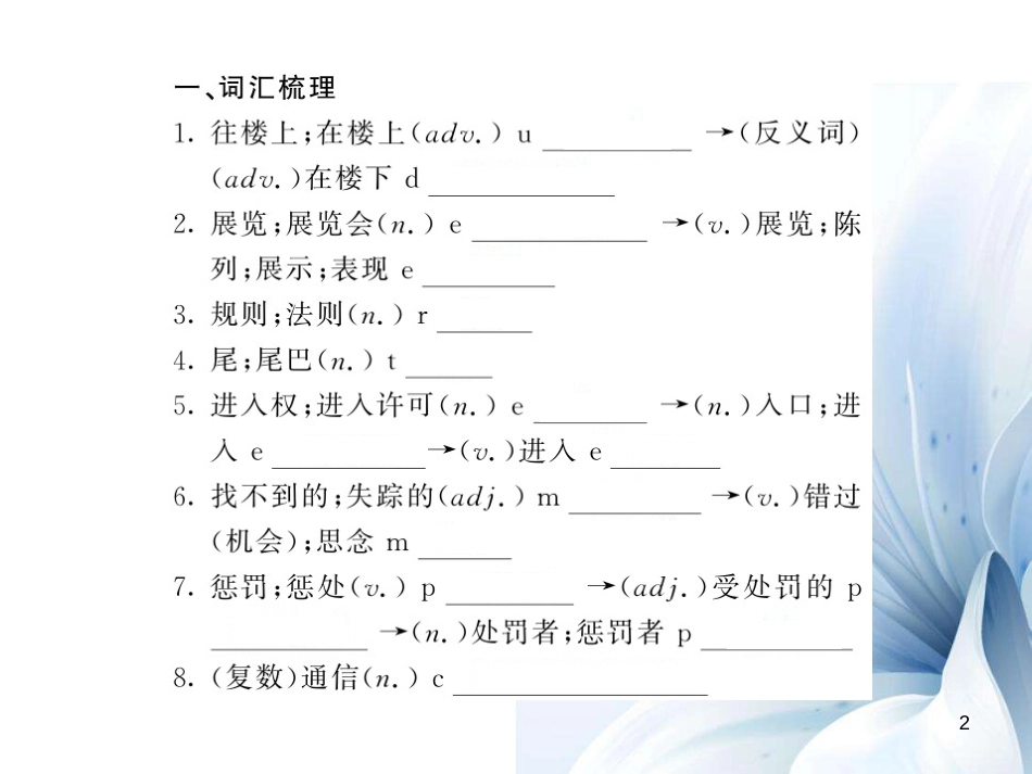 九年级英语上册 Module 5 Museums基础梳理课件 （新版）外研版[共7页]_第2页