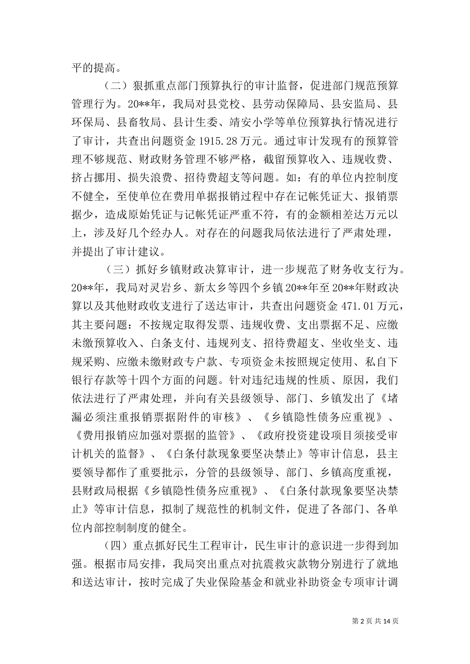 审计局年度审计工作总结（五）_第2页