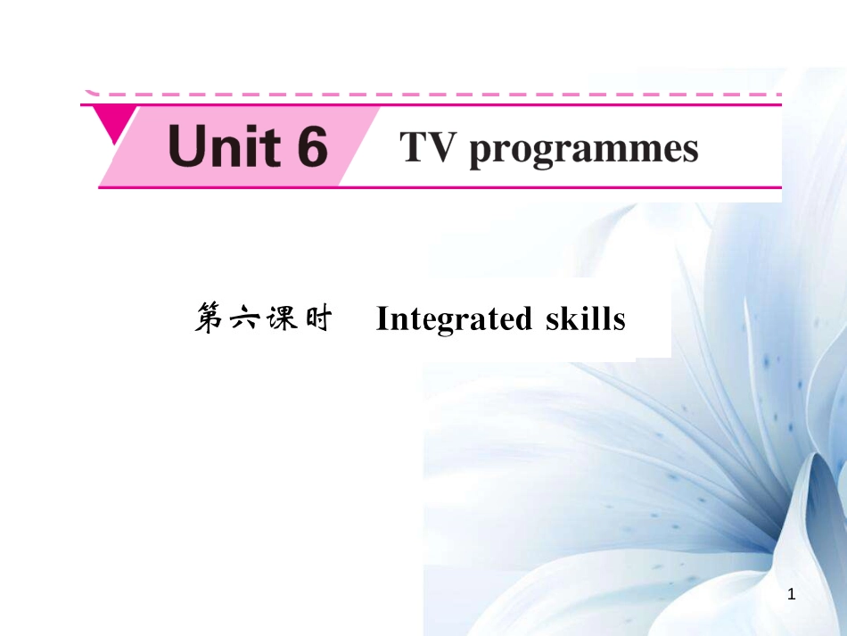 九年级英语上册 Unit 6 TV programmes（第6课时）课件 （新版）牛津版[共5页]_第1页