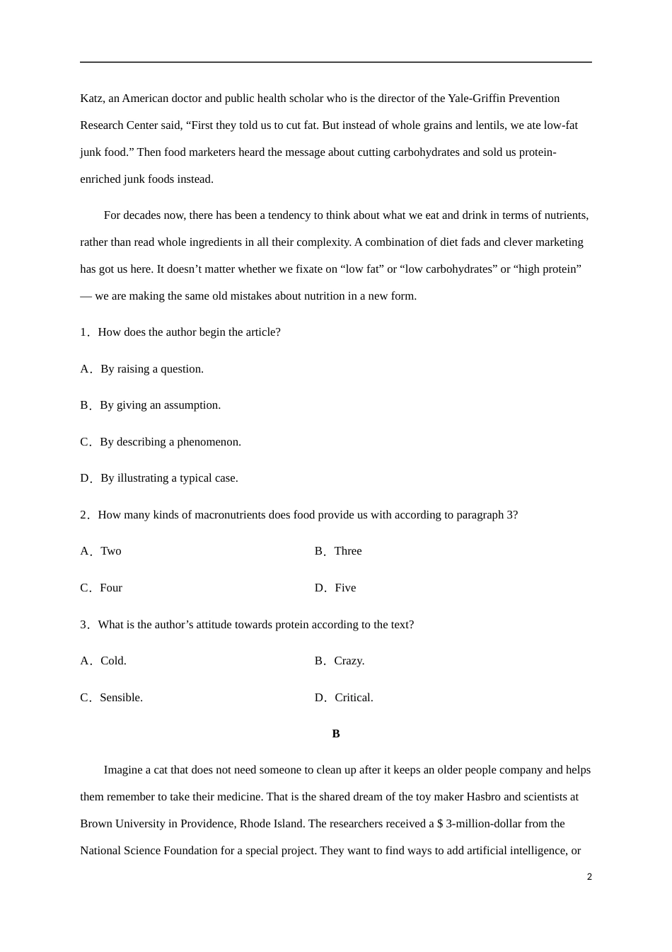 03-2020-2021学年高一英语上学期期中测试卷（译林牛津版）（原卷版）[共13页]_第2页