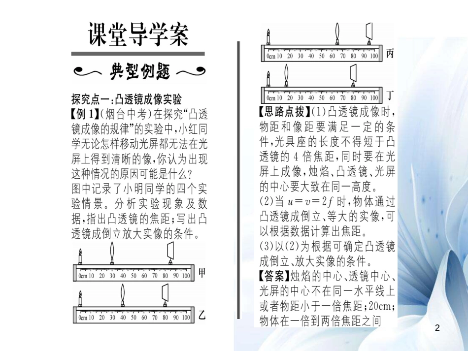 八年级物理全册 第4章 多彩的光 第5节 科学探究 凸透镜成像 第2课时 凸透镜成像课件 （新版）沪科版[共16页]_第2页