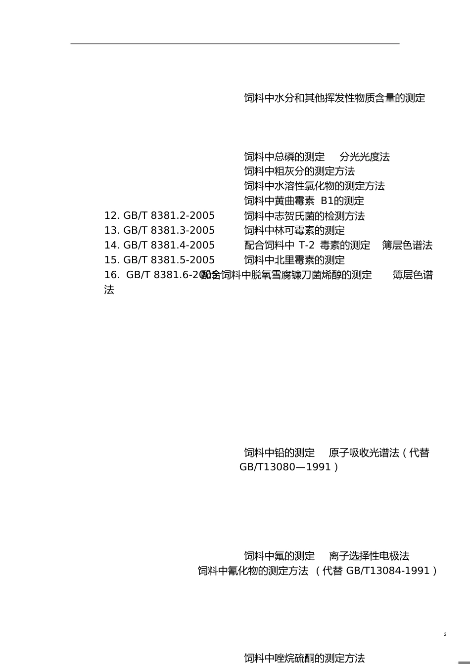 饲料行业现行国家标准和行业标准[共11页]_第2页