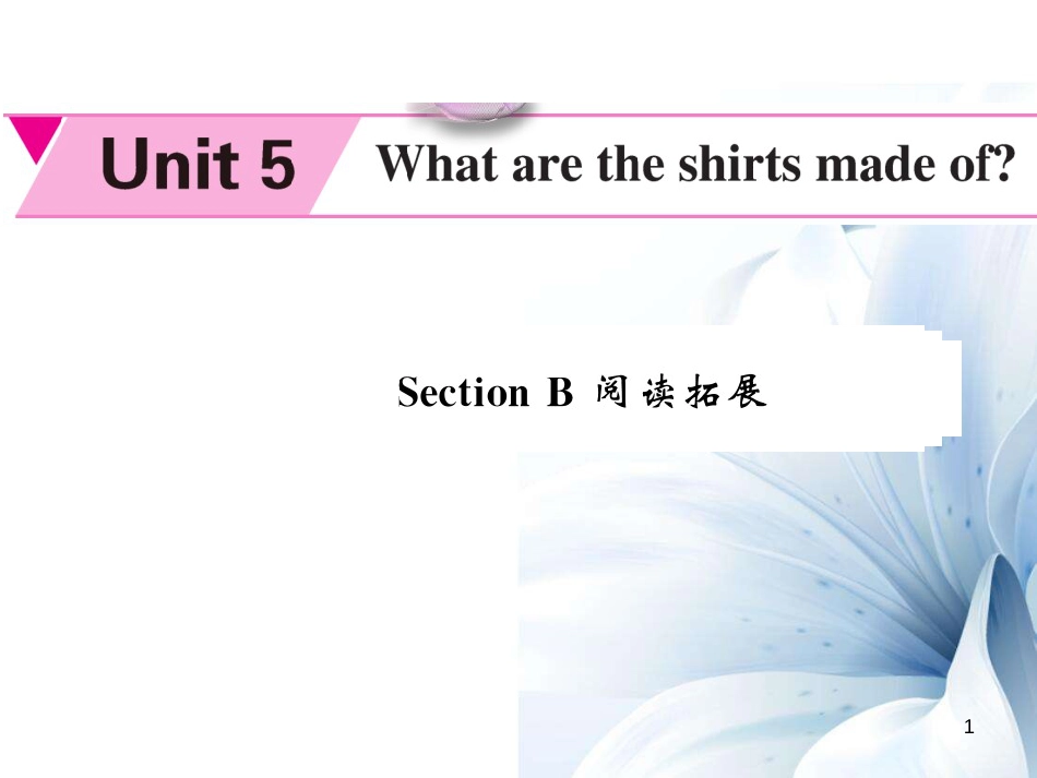 九年级英语全册 Unit 5 Where are the shirts made of Section B阅读拓展课件 （新版）人教新目标版[8页]_第1页