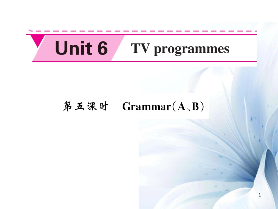 九年级英语上册 Unit 6 TV programmes（第5课时）课件 （新版）牛津版[共6页]_第1页