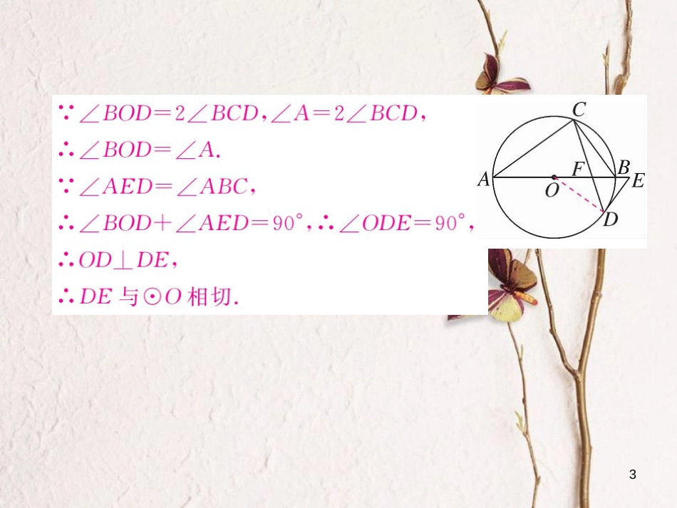 河北省中考数学 高频考点专题 切线证明的常用方法课件_第3页