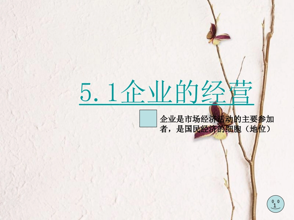 福建省永安市高中政治《5.1 公司的经营》课件 新人教版必修1[共47页]_第1页