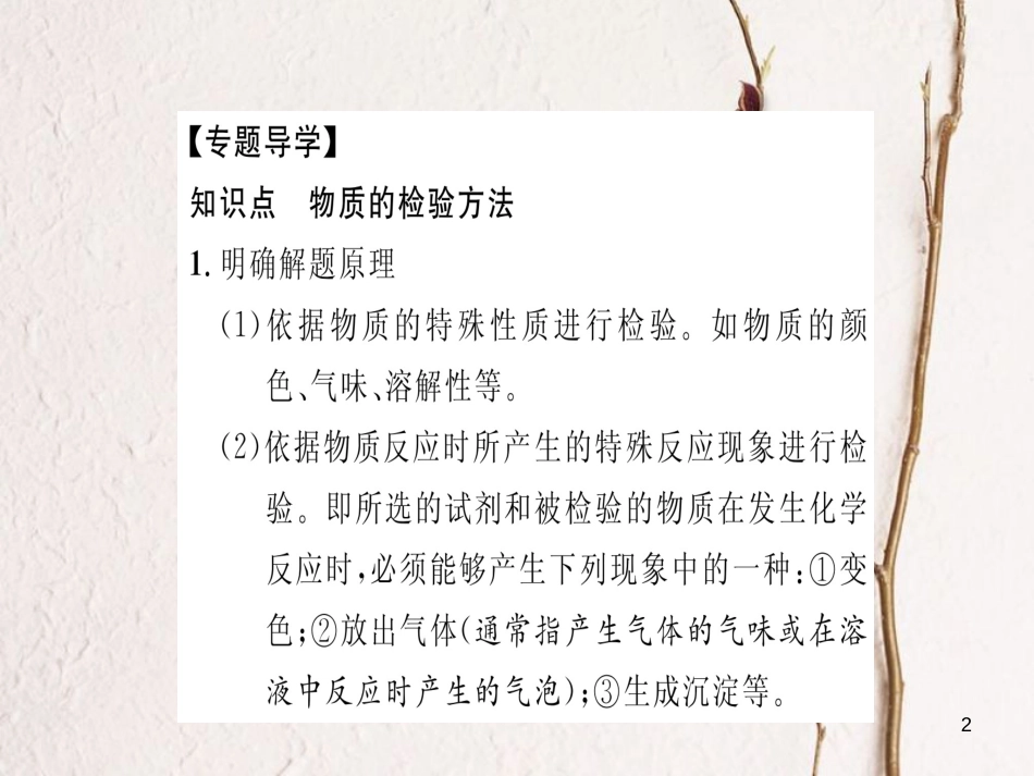 九年级化学下册 第11单元 盐 化肥 小专题五 物质的鉴别 推断与除杂课件 （新版）新人教版[共24页]_第2页
