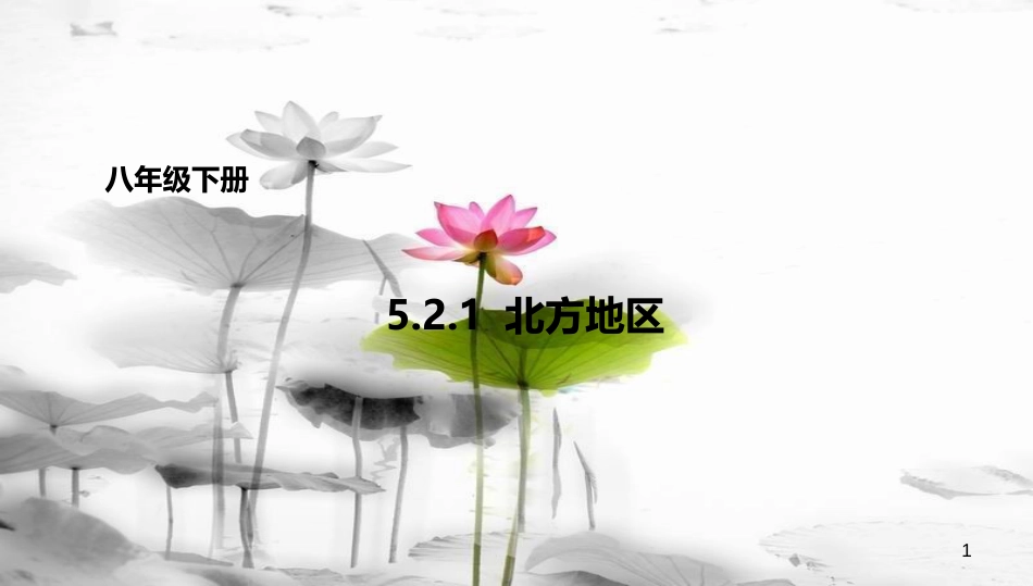 八年级地理下册 5.2 北方地区和南方地区 北方地区课件 （新版）湘教版[共39页]_第1页