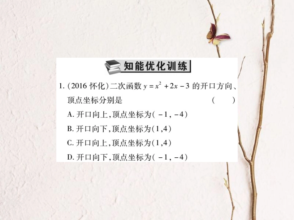 中考数学总复习 第一轮 基础知识复习 第三章 函数及其图象 第5讲 二次函数（练册本）课件[共41页]_第2页