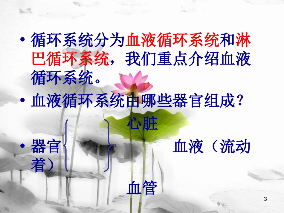 安徽省桐城市嬉子湖中心学校七年级生物下册 4.4.1 流动的组织—血液课件 （新版）新人教版[共34页]_第3页