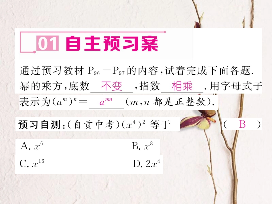 八年级数学上册 14.1.2 幂的乘方课件 （新版）新人教版[共16页]_第2页