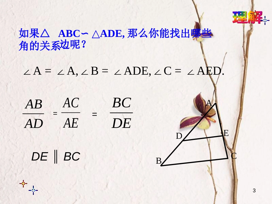九年级数学上册 22.2 相似三角形的判定（第4课时）课件 （新版）沪科版[共12页]_第3页